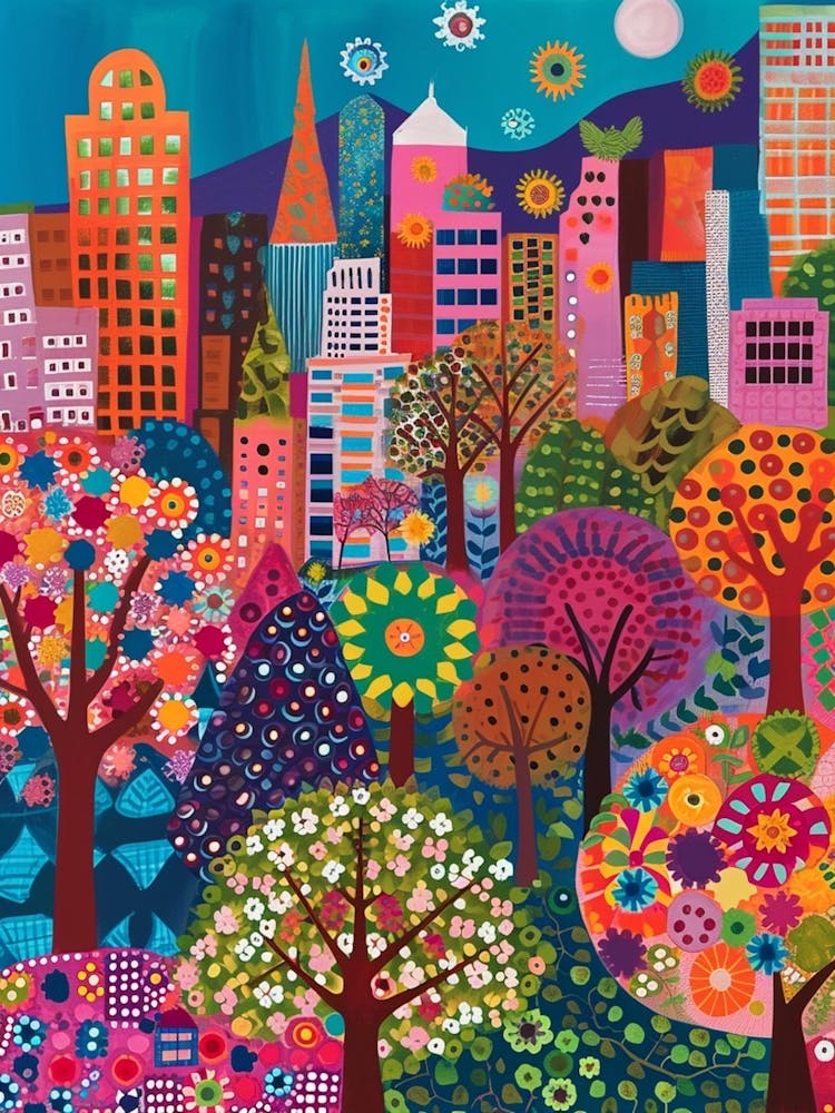 Kitsch Washing Inspired Cityscape 2