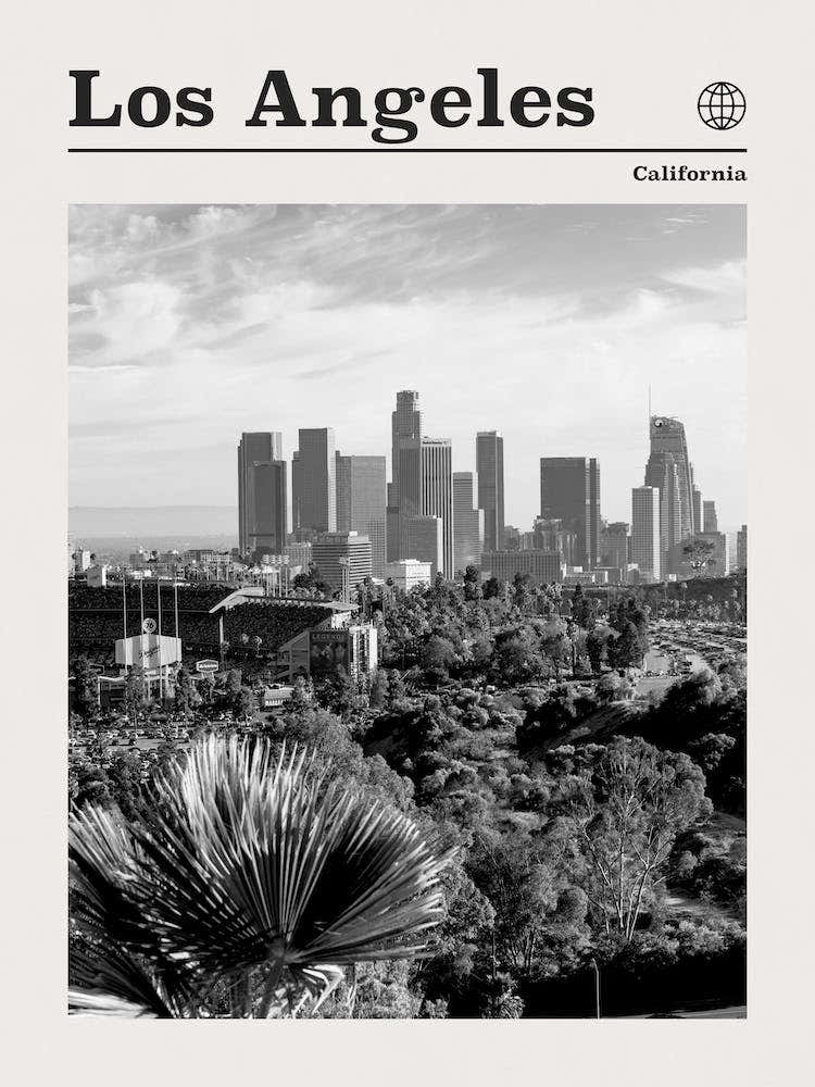 Los Angeles California Black And White