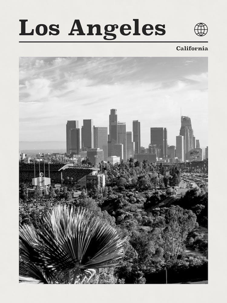 Los Angeles California Black And White
