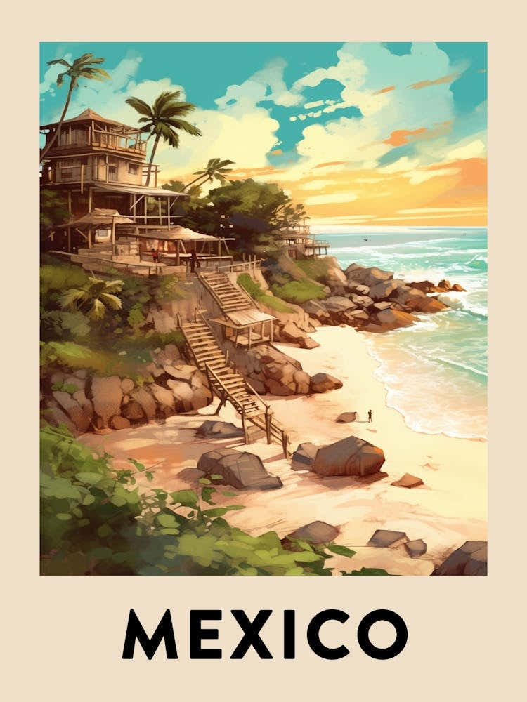 Vintage Travel Poster Mexico 3