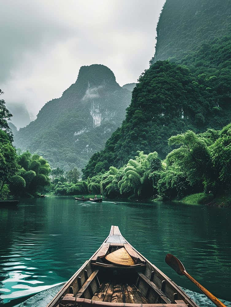 Canoe On A River