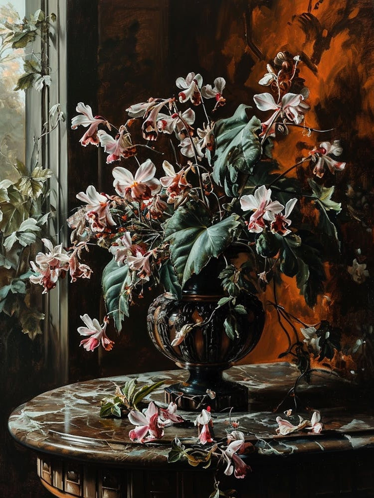 Baroque Floral Still Life Cyclamen 2