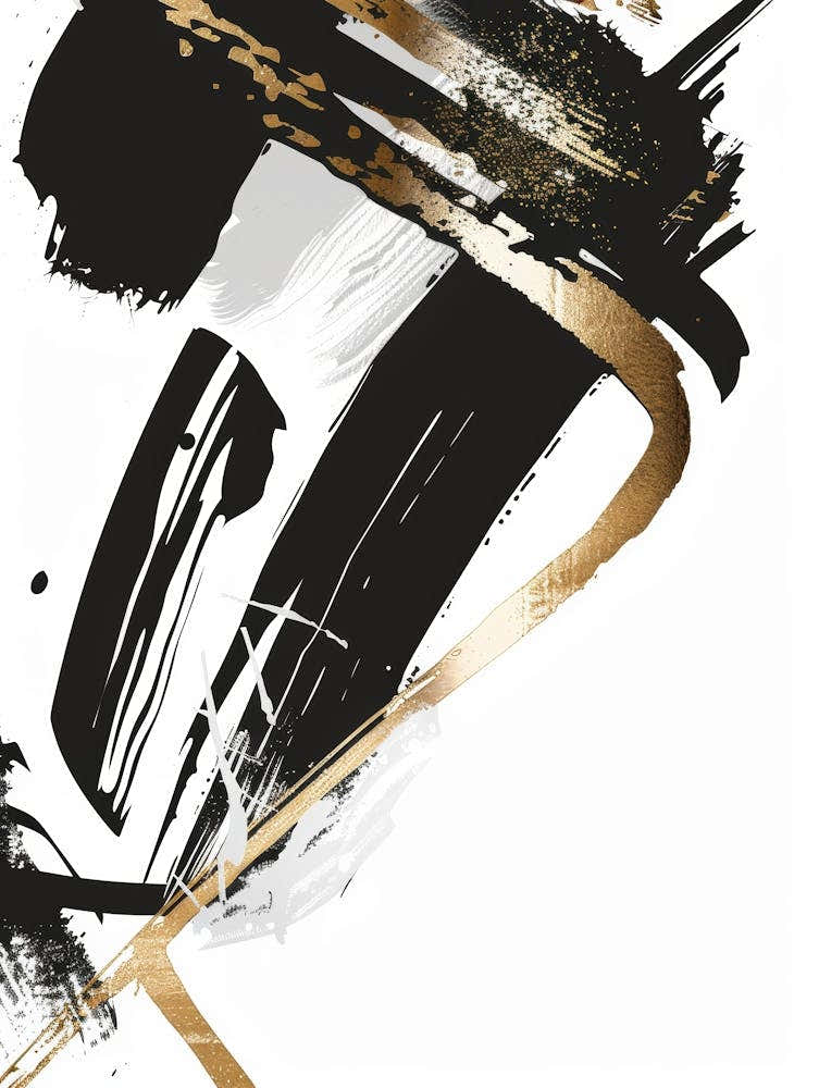 Abstract Brushstrokes Canvas Print 4