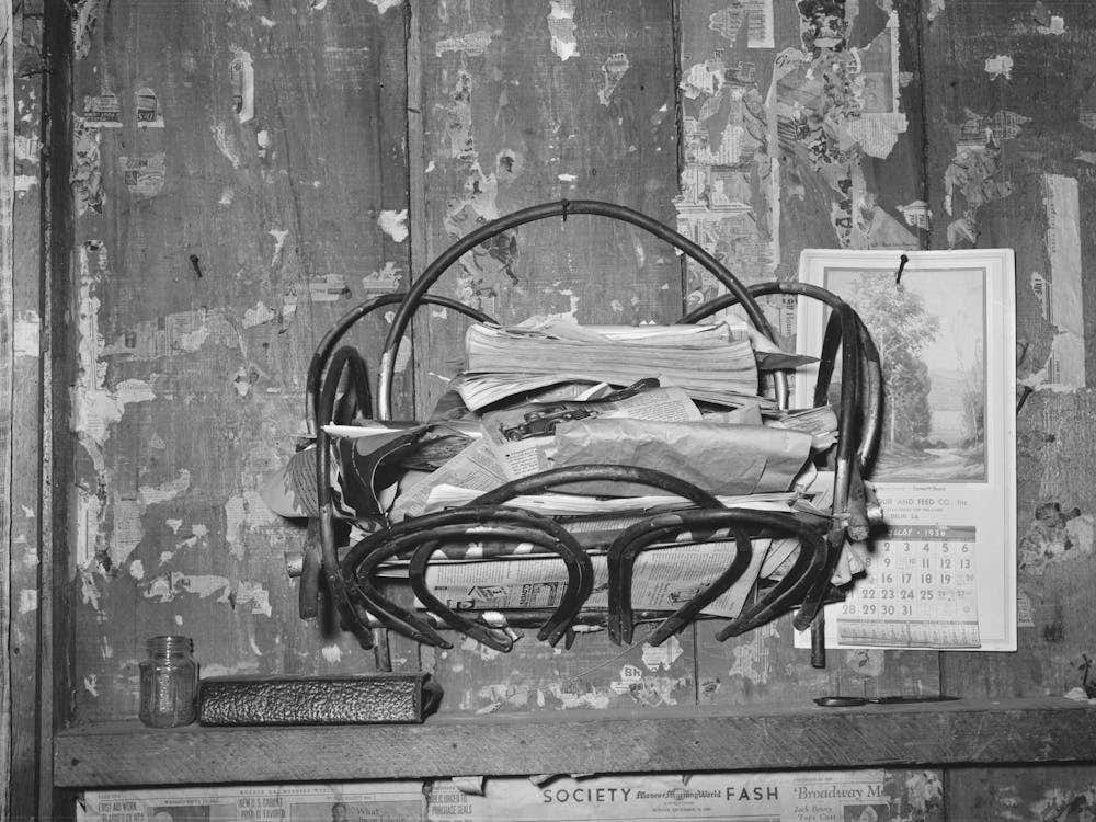 Magazine Rack In Home Of Fsa (Farm Security Administration) Client Who Will Move Onto Transylvania Project