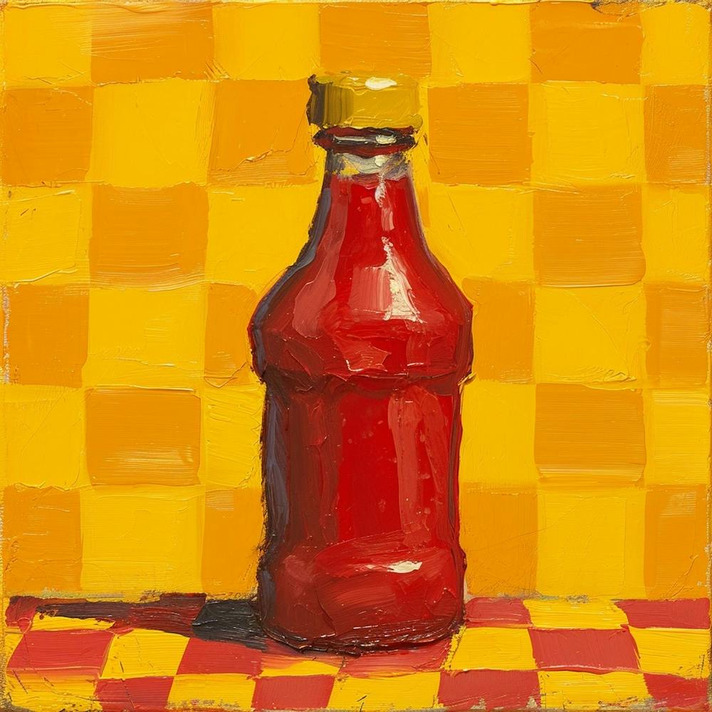 Ketchup Yellow Checkerboard 2
