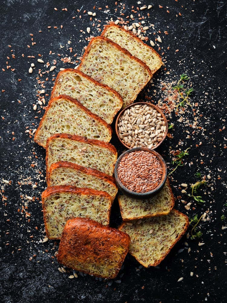 Bread, rye bread — Food kitchen poster/blackboard, photo art