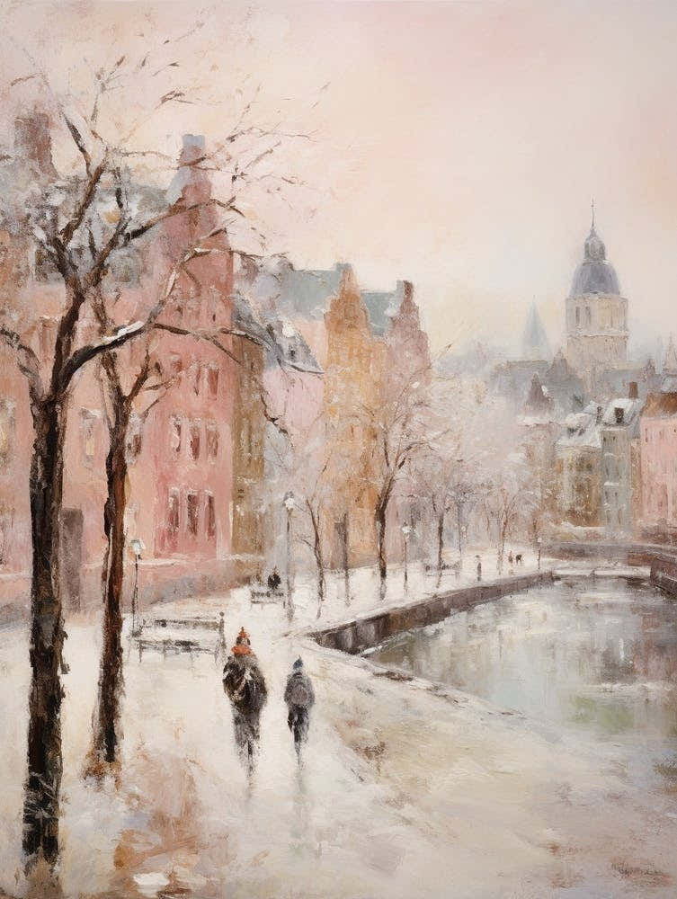 Dreamy Winter Painting Copenhagen Denmark 5
