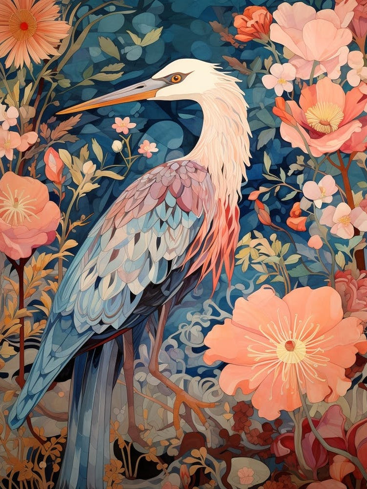 Great Blue Heron 5 Detailed Bird Painting