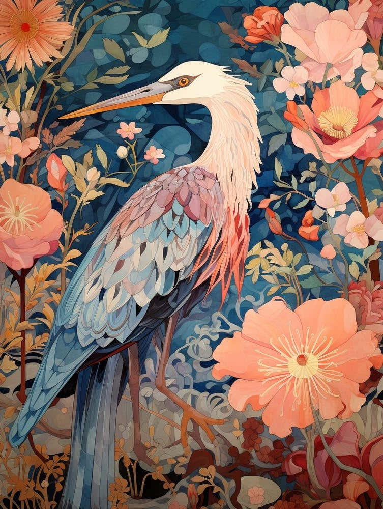 Great Blue Heron 5 Detailed Bird Painting