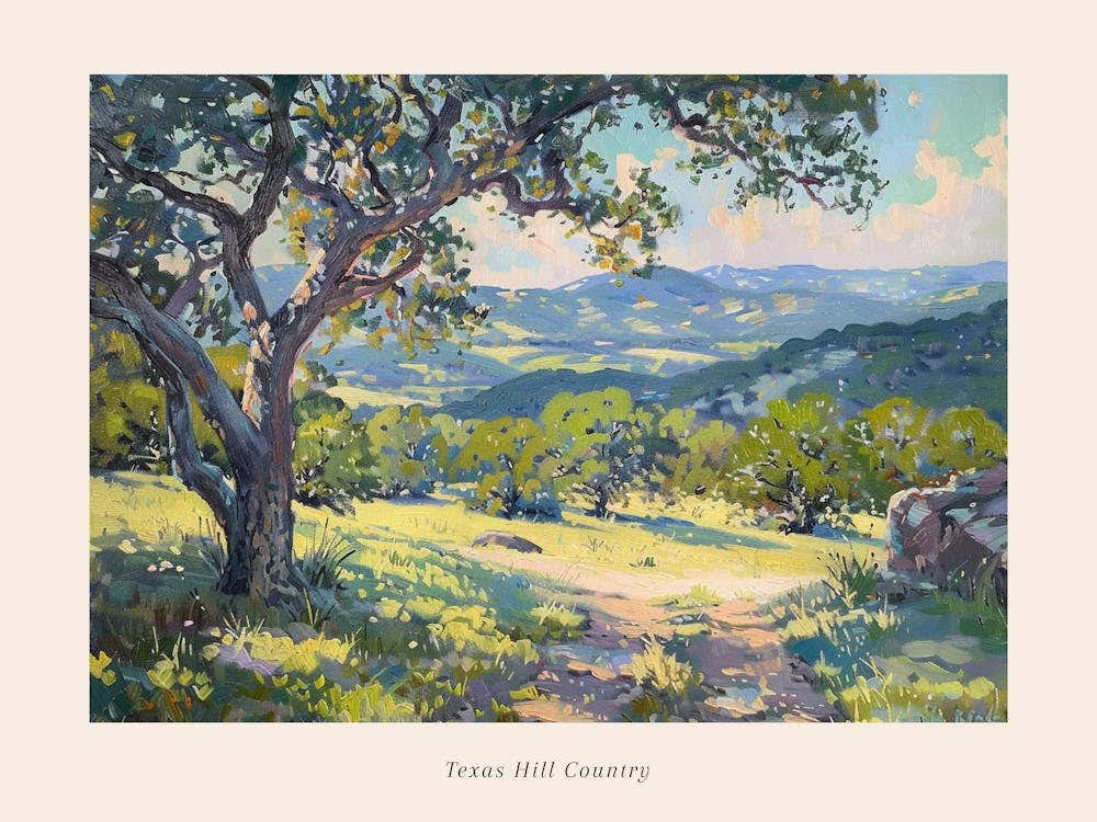 Western Landscapes Texas Hill Country 2 Poster
