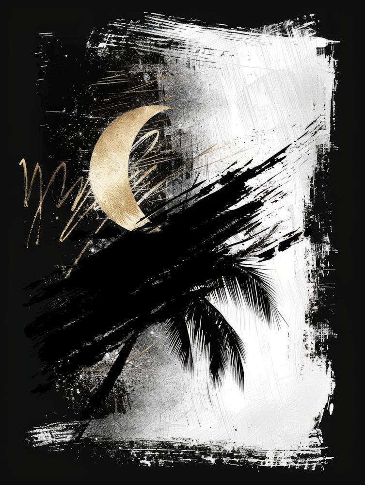 Moon And Palms