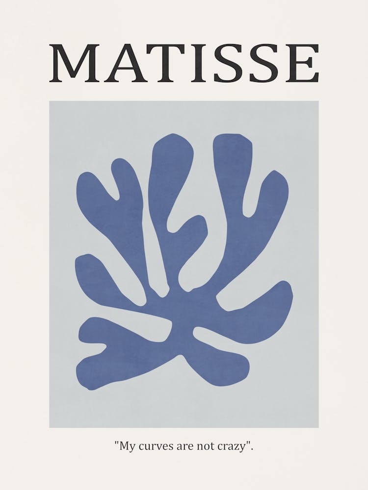 Inspired by Matisse - Blue Flower 02