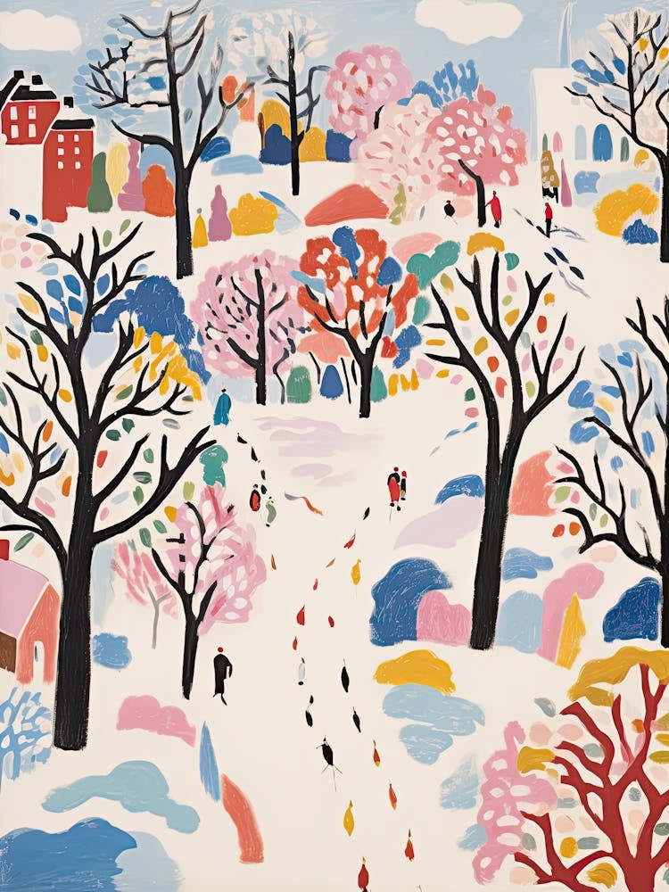 Winter Snow London Snow Illustration 3