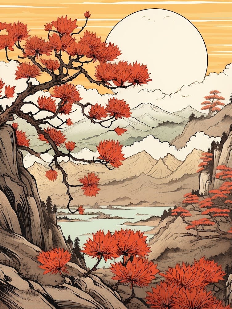 Akikusa Autumn Dandelion 1 Japanese Botanical Illustration