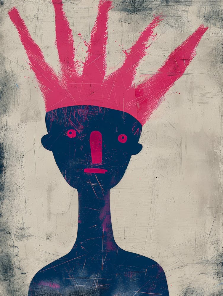 Man With A Pink Head