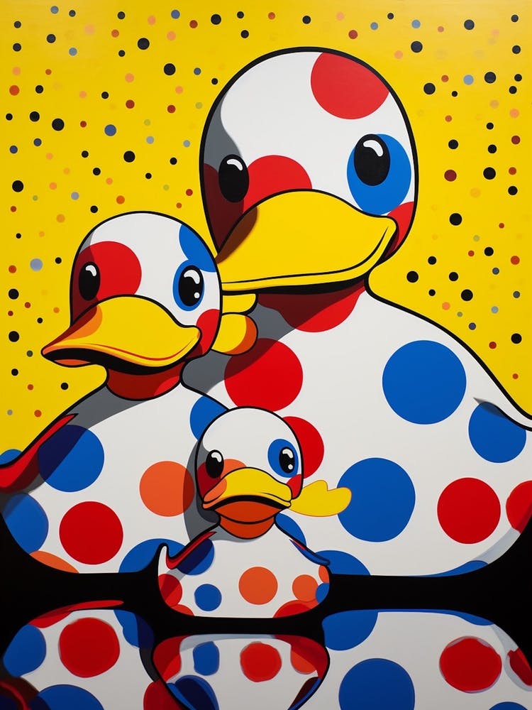 Cartoon Polka Dot Ducks 2