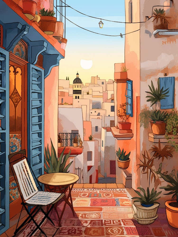 Casablanca Morocco 3 Illustration