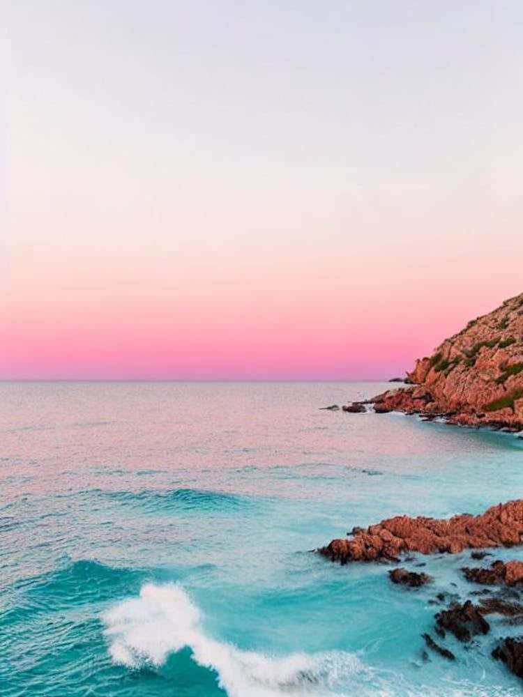 Cala Goloritzé, Sardinia, Italy Pink Photography 1