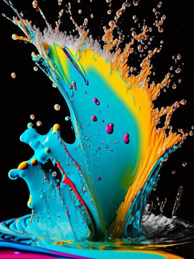 Water Splatter Water Waterscape Pop Art Photography 3