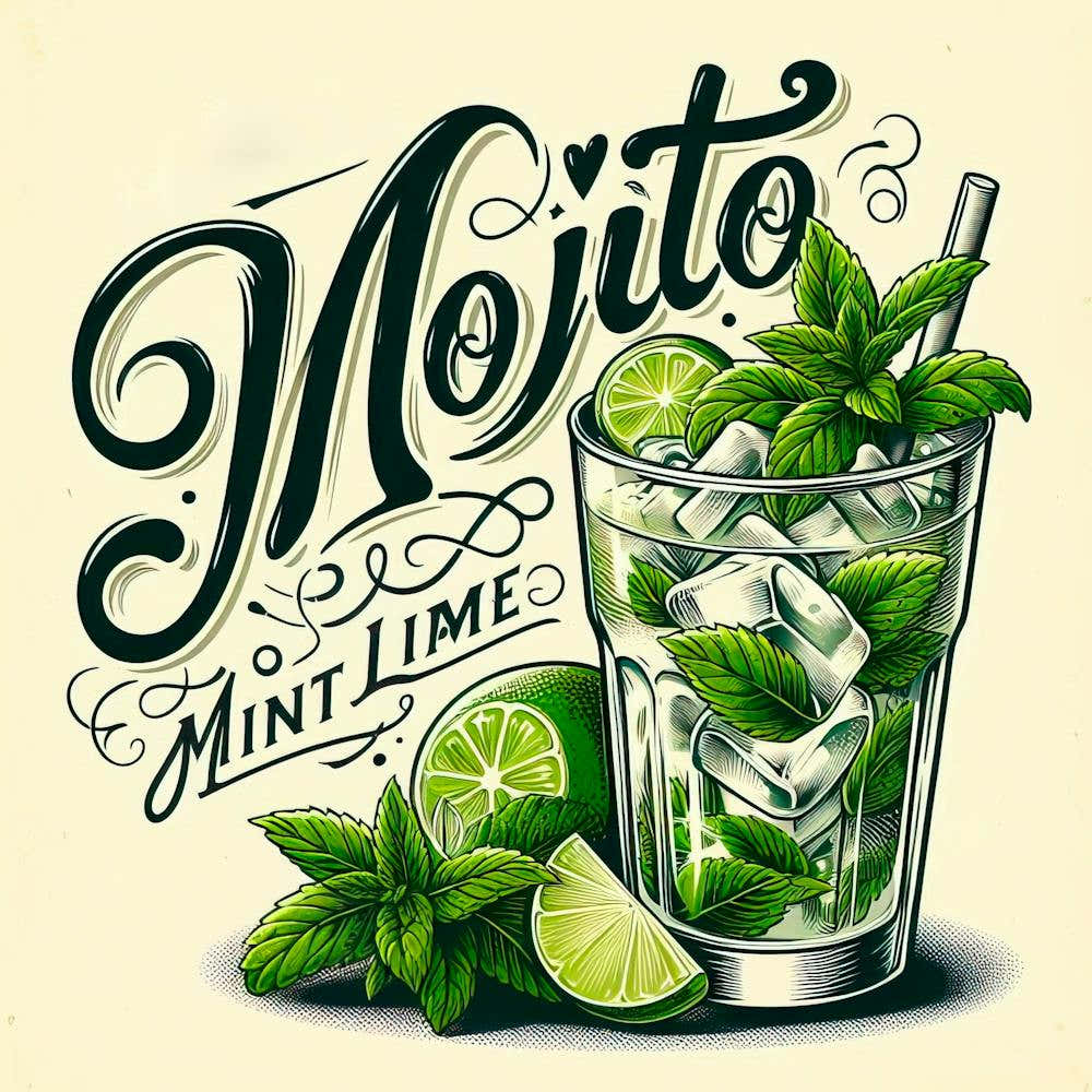Vintage Mojito Poster Title Mojito 2