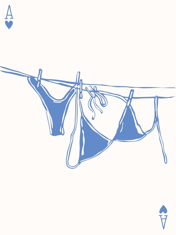 Blue Bikinis On Clothesline 2