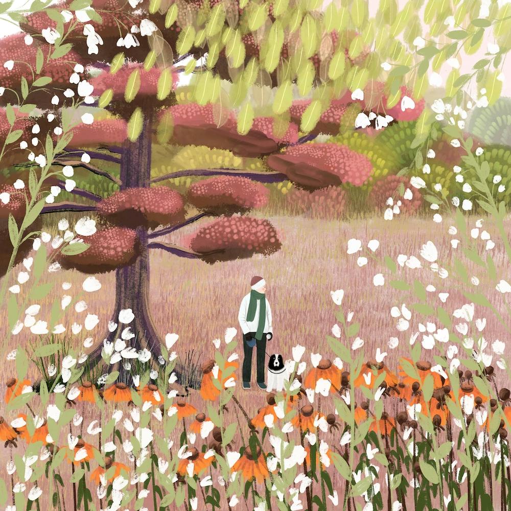 Walking Dog Retirement Life Square