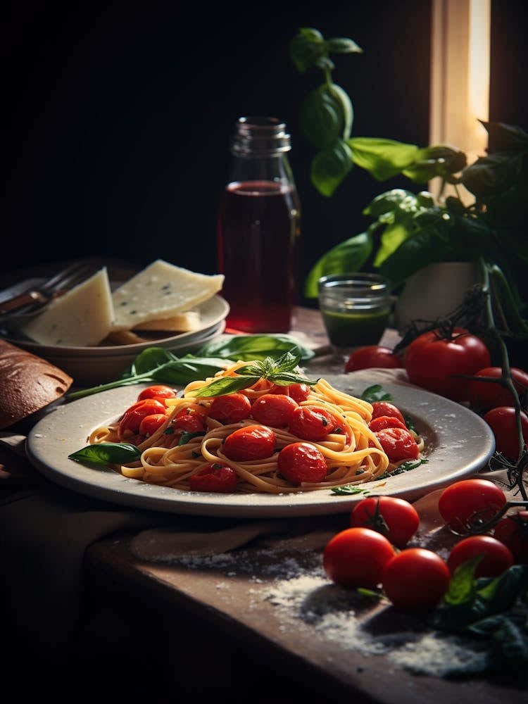 Spaghetti With Tomatoes 1