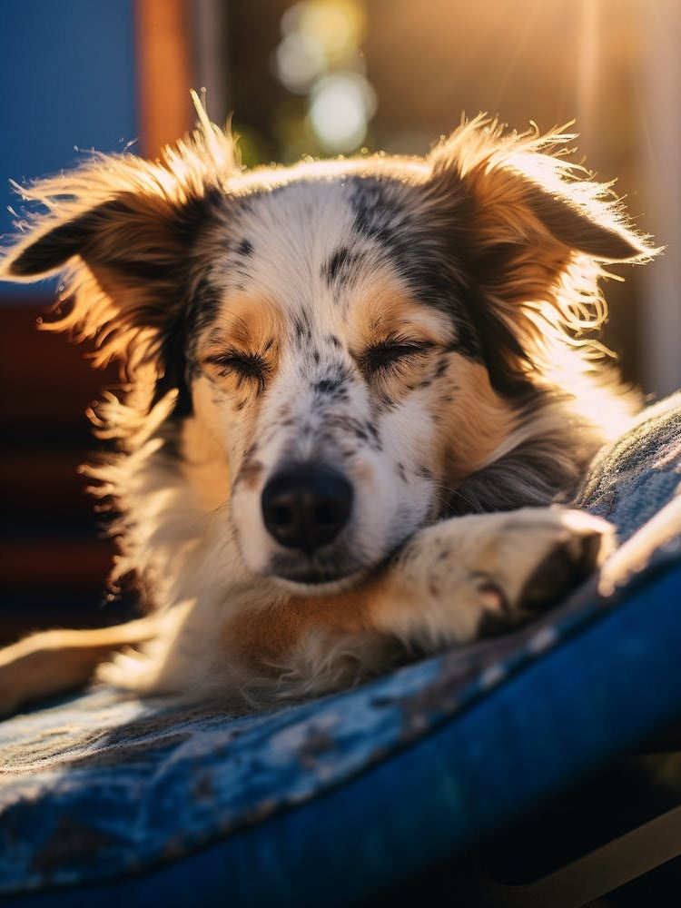 Dog Sleeping In The Sun