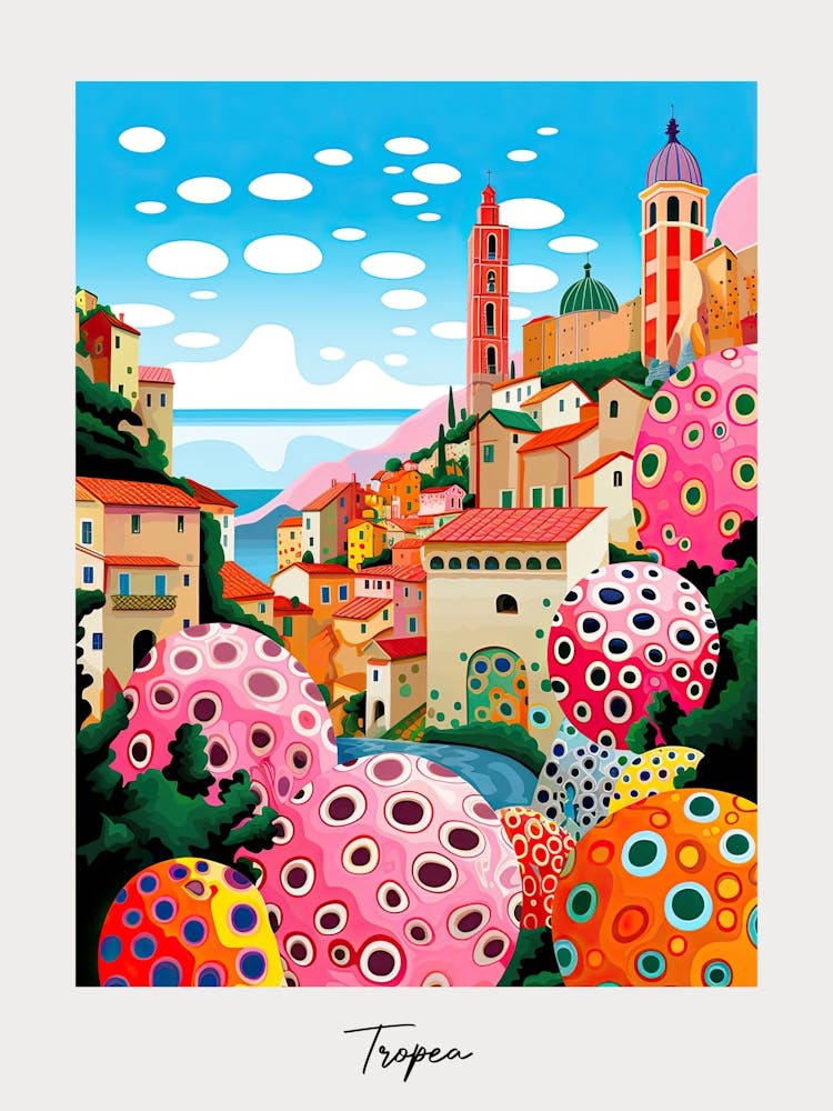 Poster Of Tropea, Italy, Illustration In The Style Of Pop Art 4