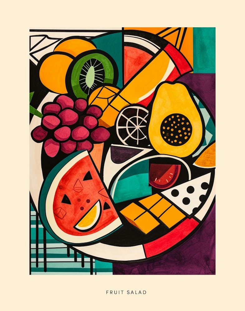 Fruit Salad  Art Deco Poster