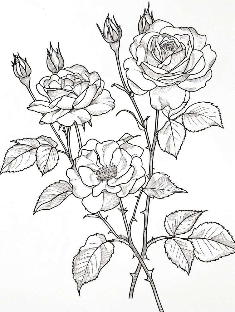 Roses Sketch 22