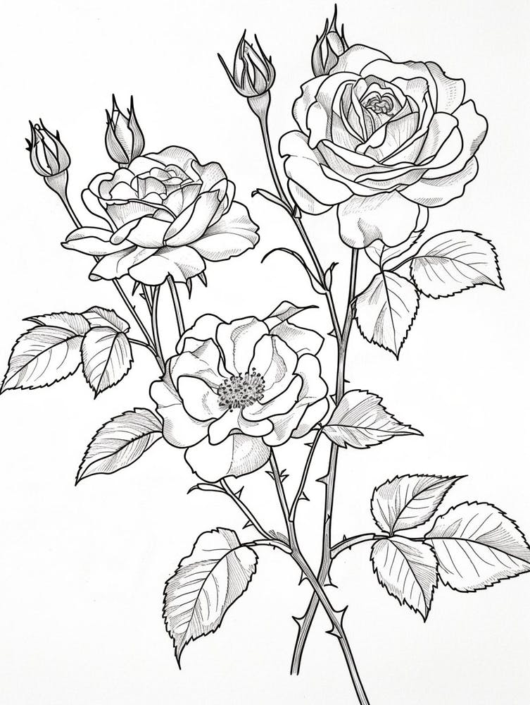 Roses Sketch 22