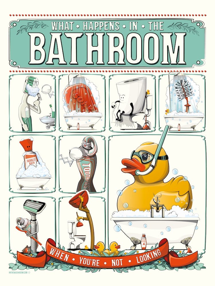Bathroom Objects Using The Bathroom