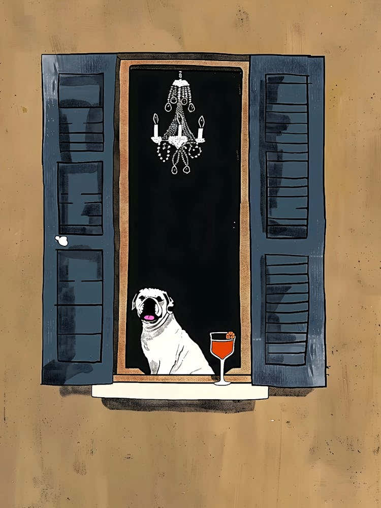 Dog In A Window
