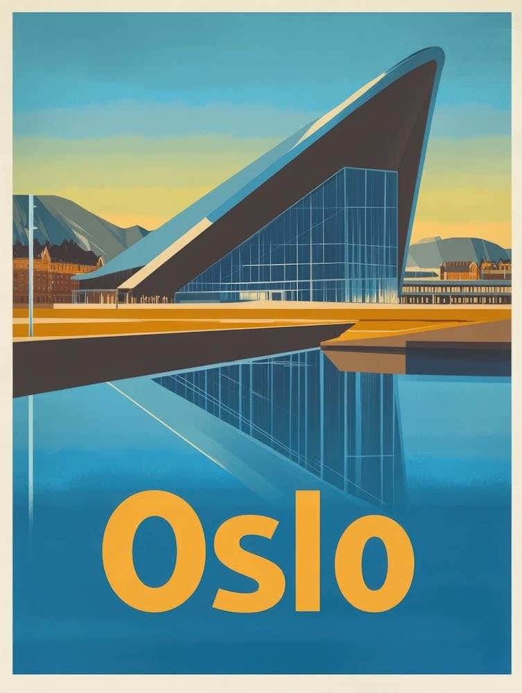 Aihrgdesign A Vintage Travel Poster Of Oslo 3