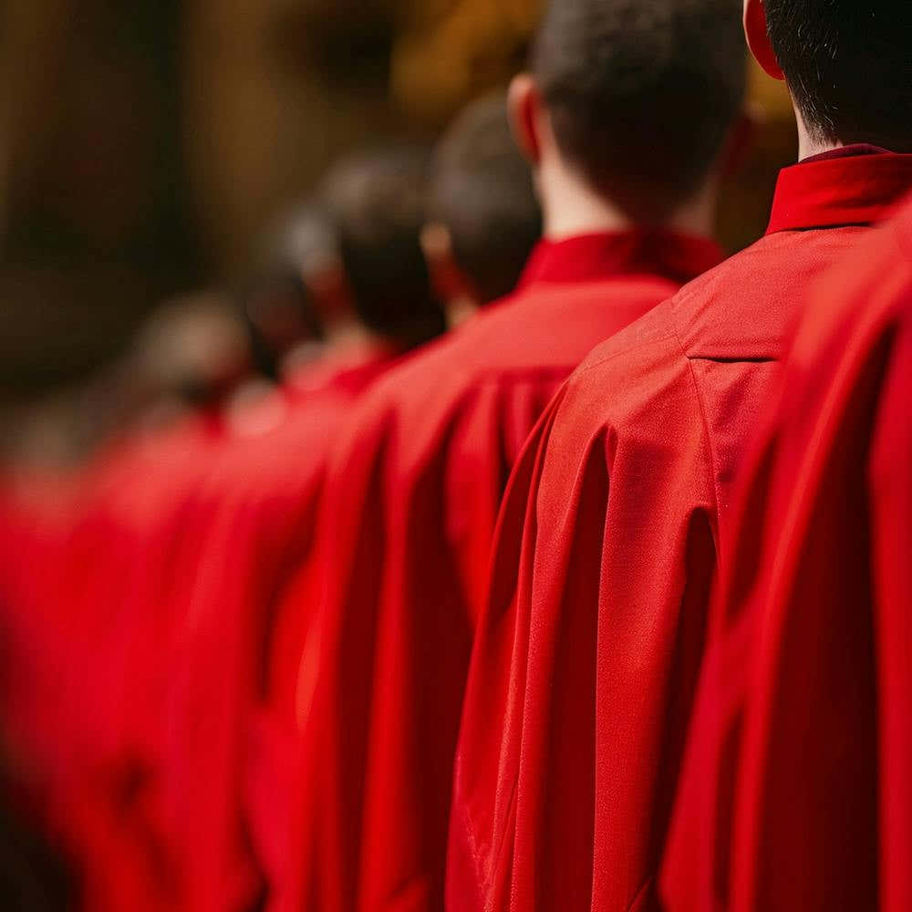 Choir In Red Robes 1