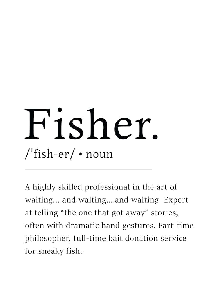 Fisher Definition Poster - Dictionary