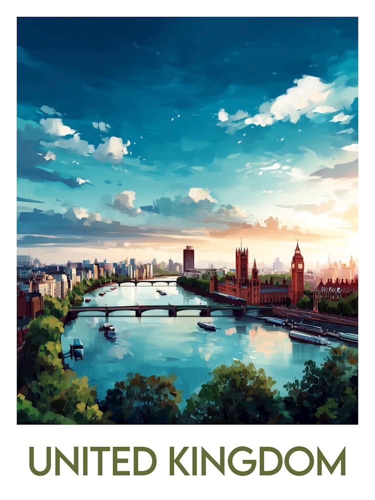 Affiche de voyage United Kingdom 1