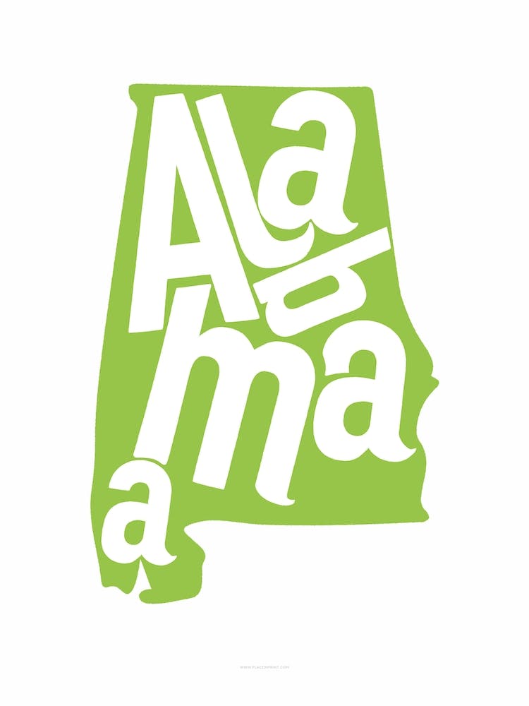 Alabama State Typograpy