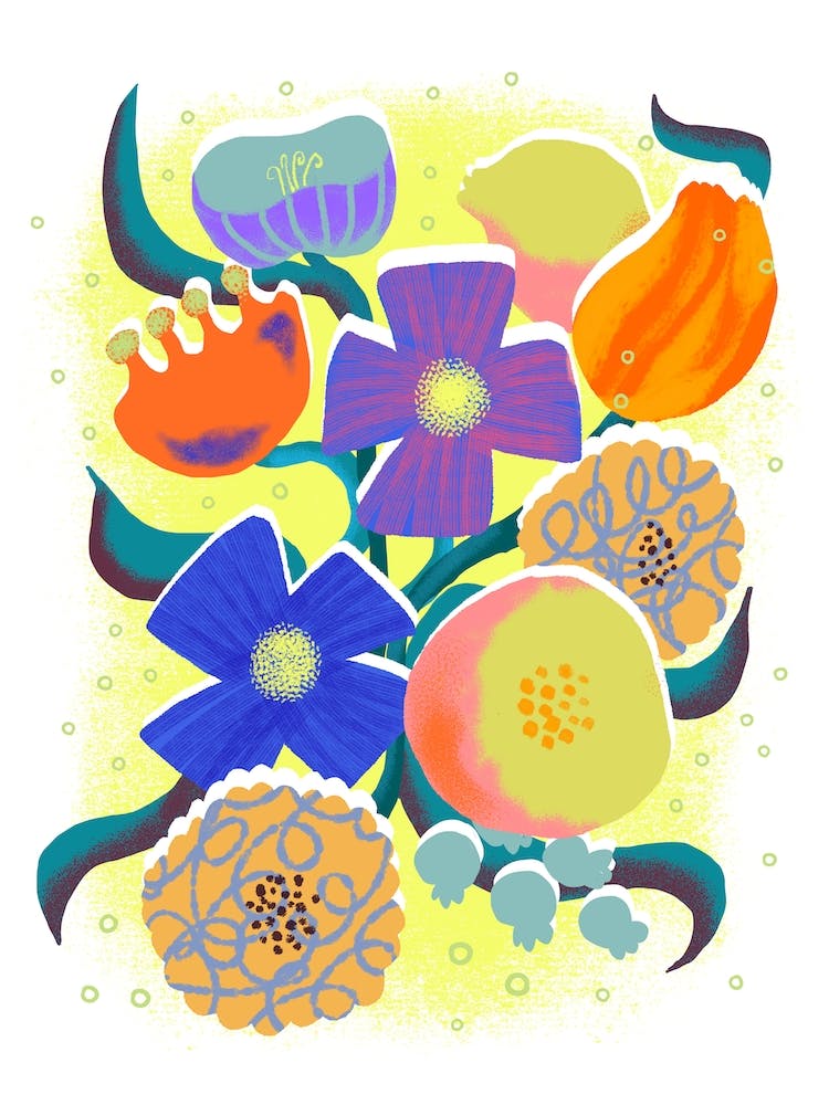 Colorful And Cheerful Flower Bouquet