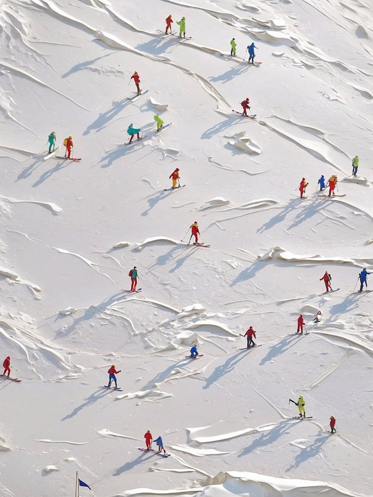People Skiing In The Snow