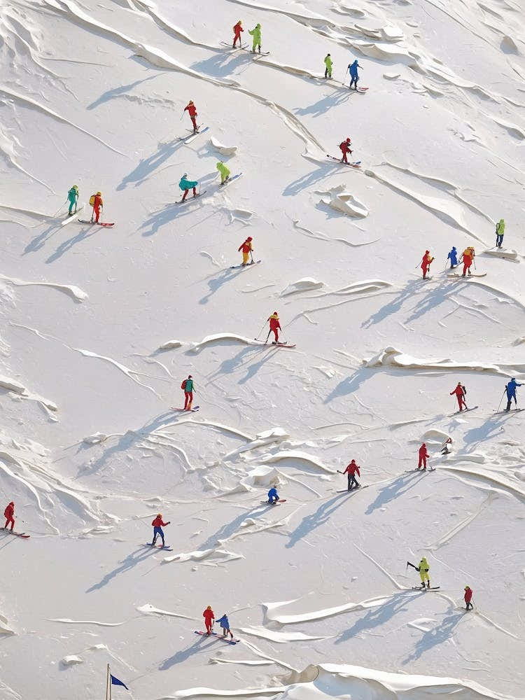 People Skiing In The Snow