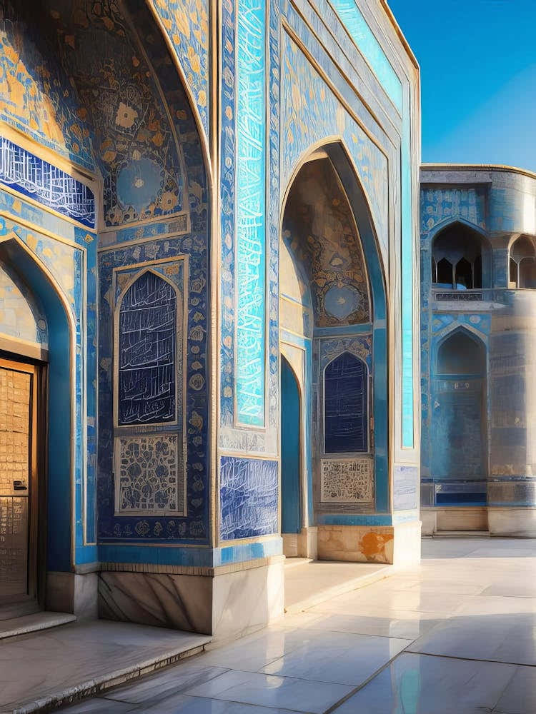 Afghanistan Print Blue Mosque Wall Art Afghan Poster Islam Wall Art Middle East Art Afghanistan Map Afghan Decor Printable Wall Art