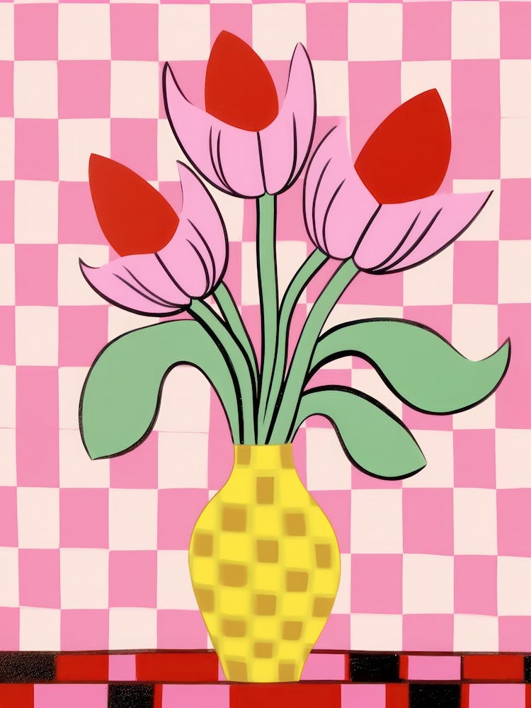Tulips Flower Vase 3
