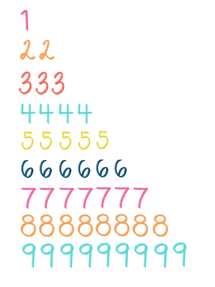 Sunshine Number Count 1 9