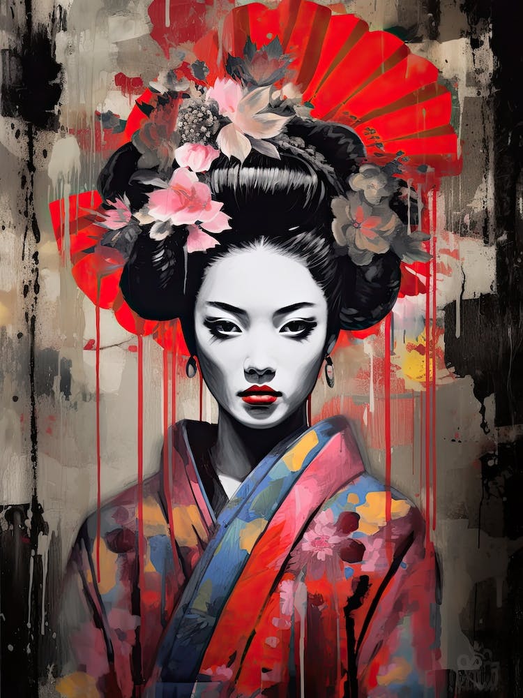 Grafitti Of A Geisha Street Art 2