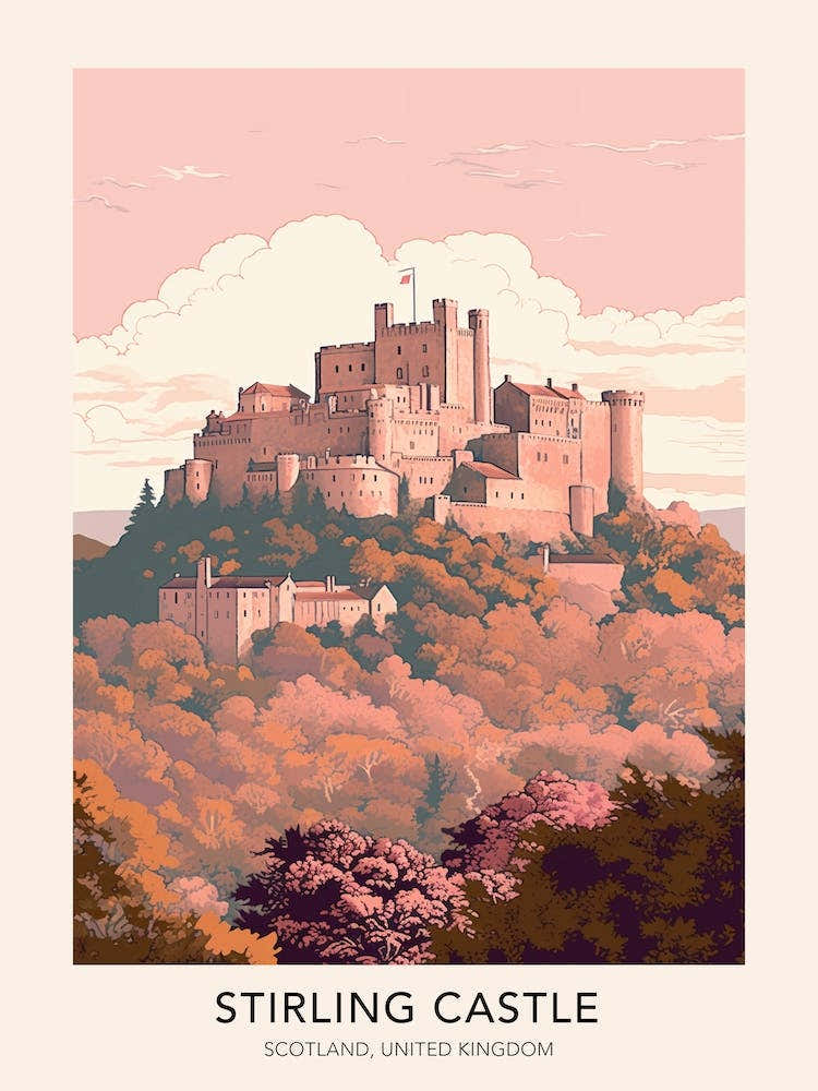 Stirling Castle Scotland United Kingdom Travel Poster