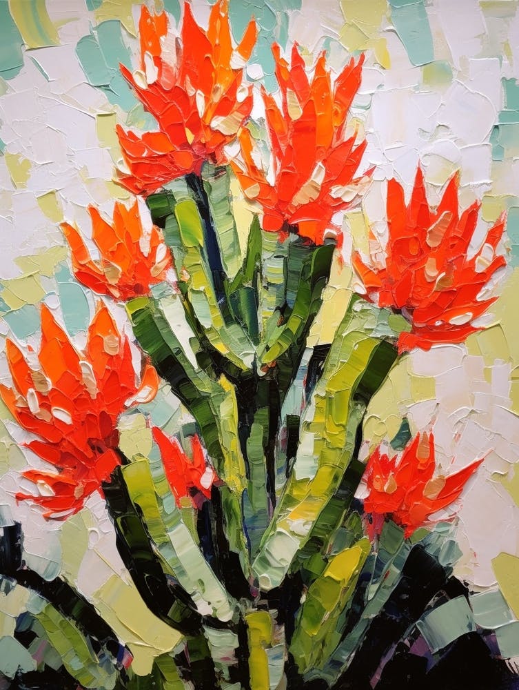 Cactus Painting Ladyfinger Cactus 2