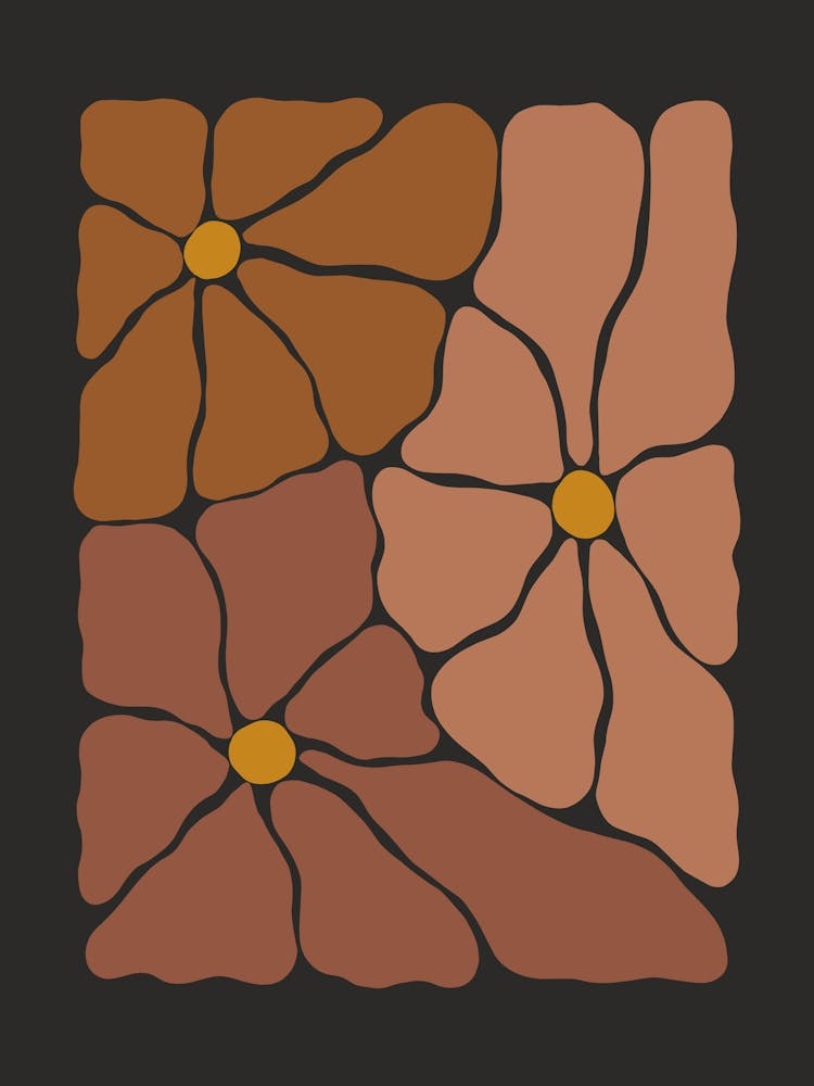 Moody Autumn Flower Trio 2