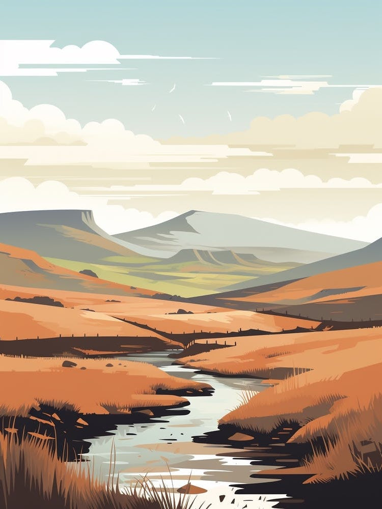 Brecon Beacons National Park Wales 4 Hiking Trail Landscape